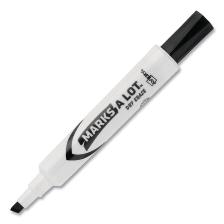 Avery MARKS A LOT Desk-Style Dry Erase Marker, Broad Chisel Tip, Black, PK12 24408
